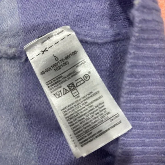 GAP light weight, multi-colored wide striped pullover sweater, Large - Picture 5 of 5